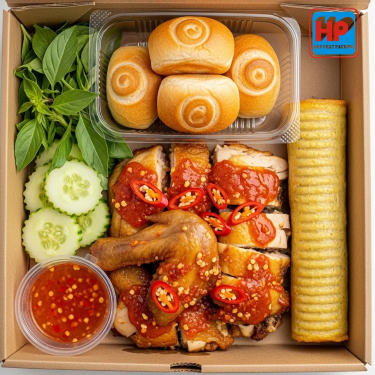 Hộp giấy đựng gà nướng tiện lợi, an toàn, giá tốt, thân thiện môi trường