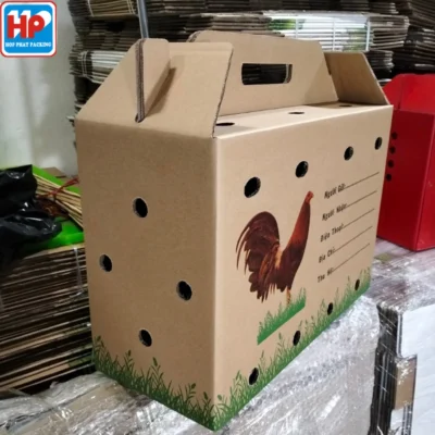 Thùng carton đựng gà đá, gà nòi, gà giống chuyên dụng, dễ vận chuyển